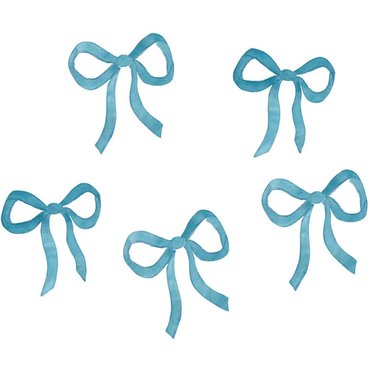 That's Mine Blue Wallsticker Bows 5-Pakning