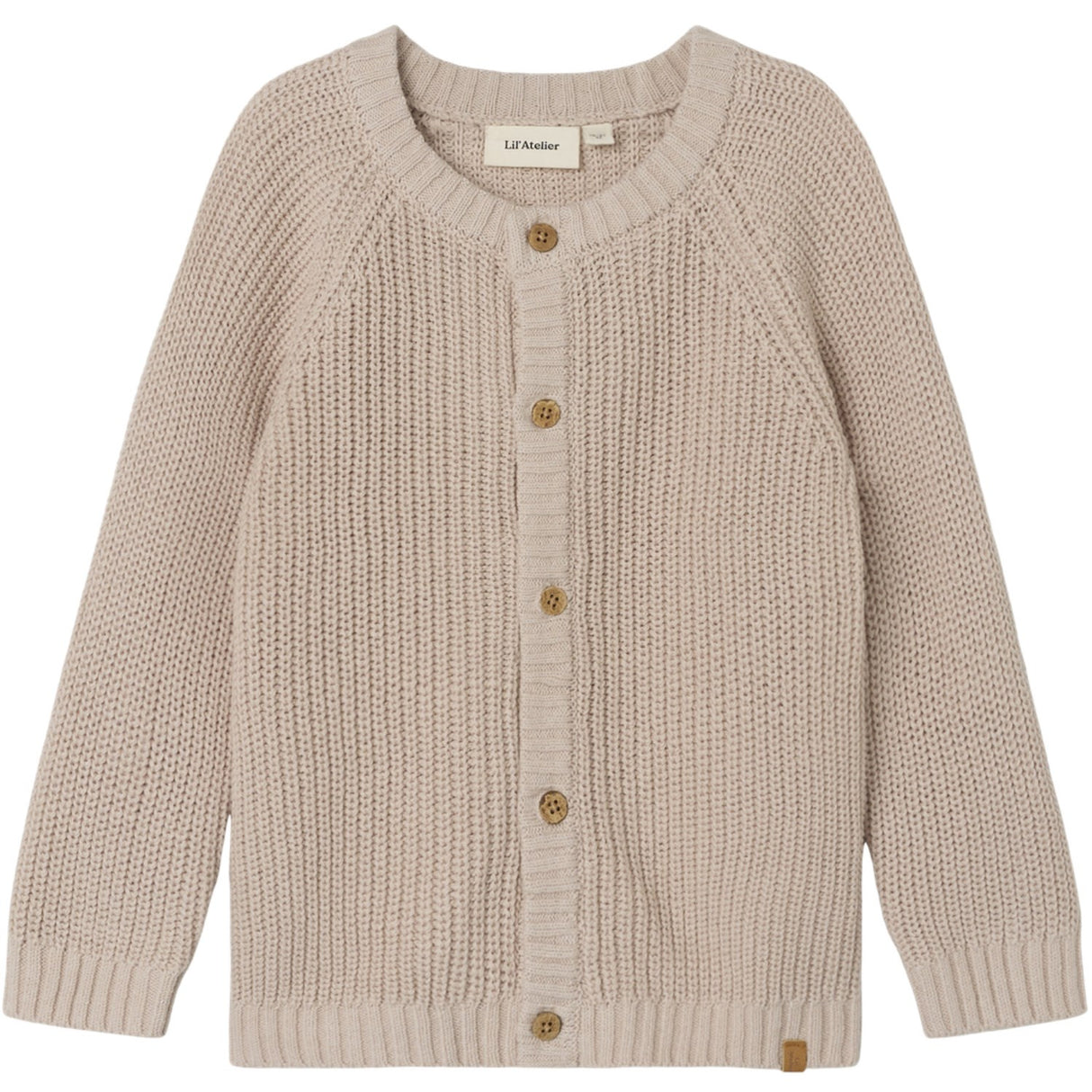 Lil'Atelier Gray Morn Emlen Lin Strikk Cardigan Noos