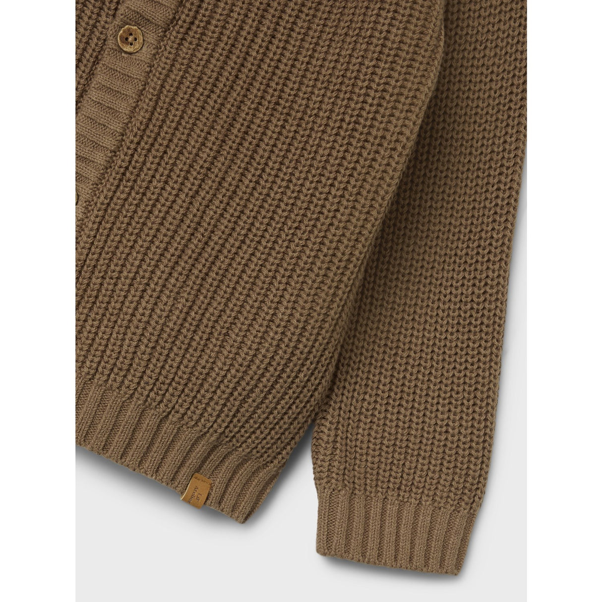 Lil'Atelier Sepia Tint Emlen Lin Strikk Cardigan Noos