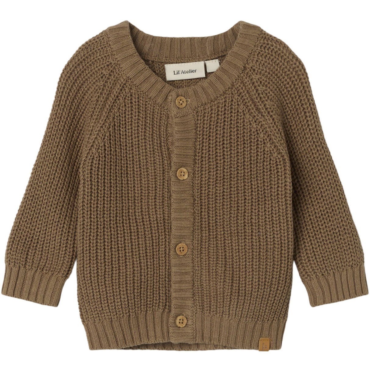 Lil'Atelier Sepia Tint Emlen Strikk Cardigan Noos