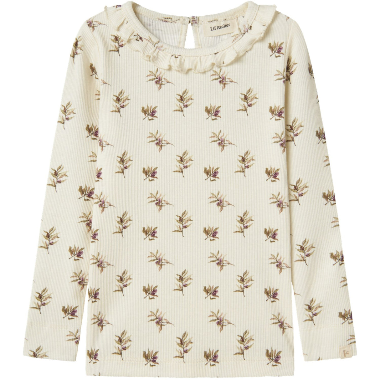 Lil'Atelier Turtledove Olive Gavo Els Slim Bluse