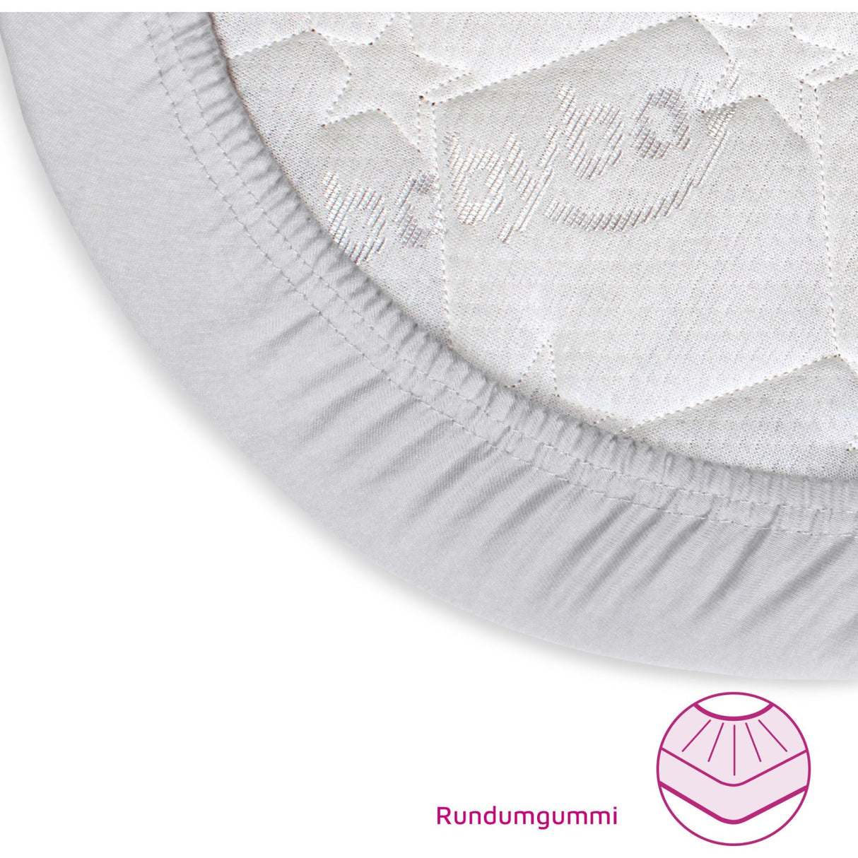 babybay® Soft Grey Jersey Cover Deluxe Ark 2-Pakning Original