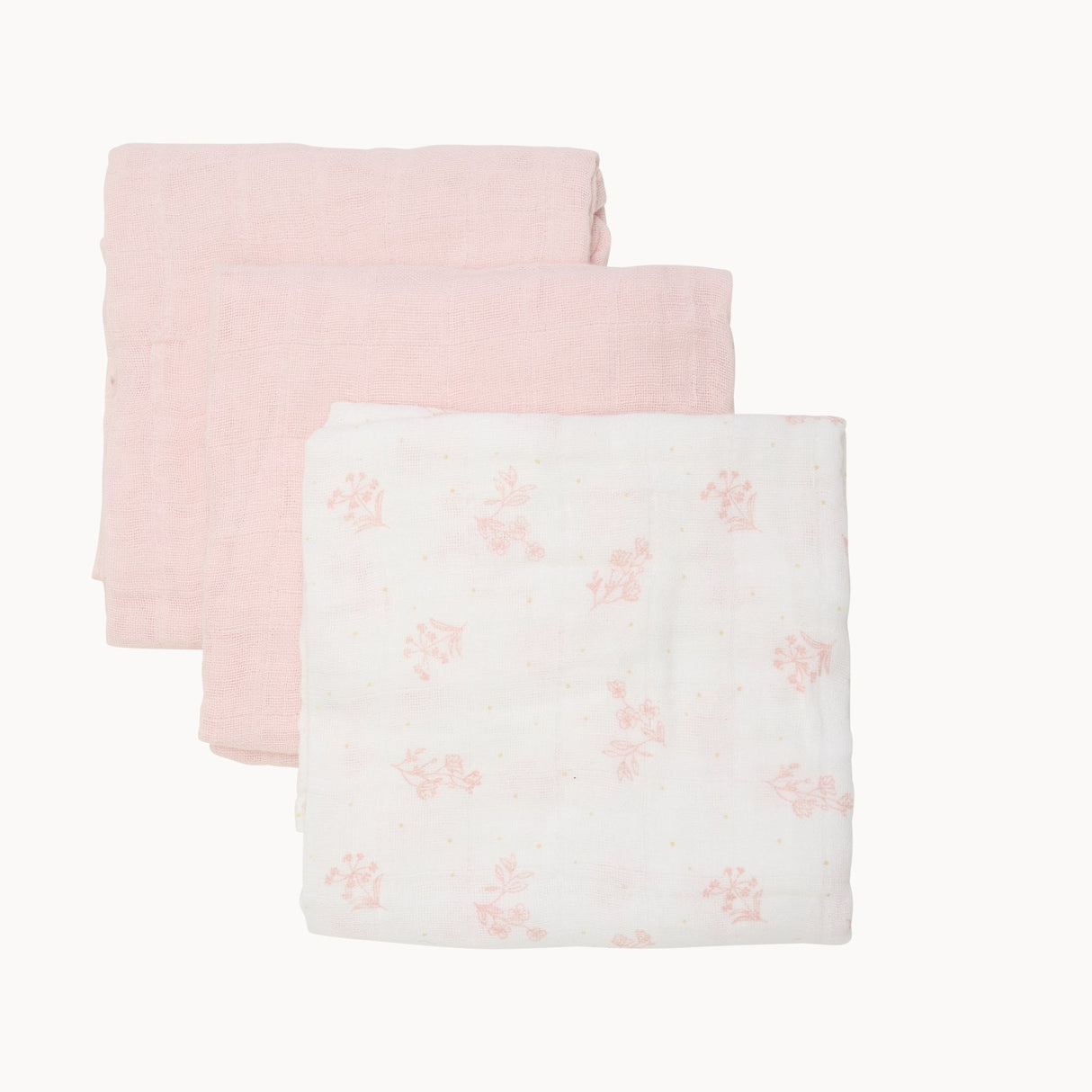 Pippi Veiled Rose Økologisk Tøybleier Muslin 3-pakning