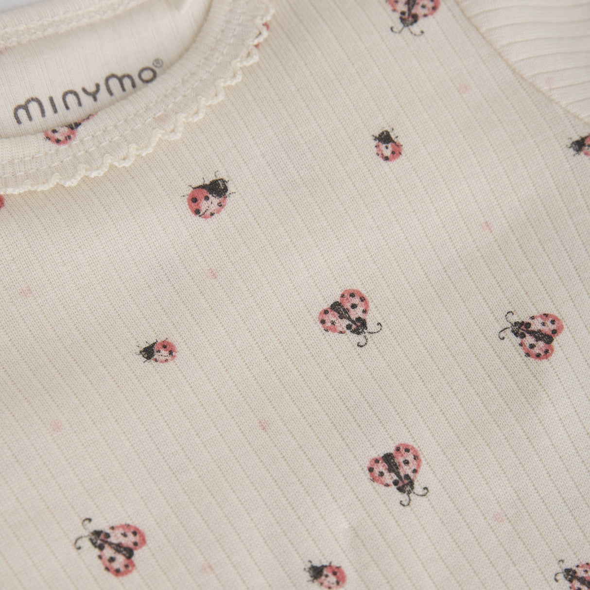 Minymo White Swan Body AOP Rib