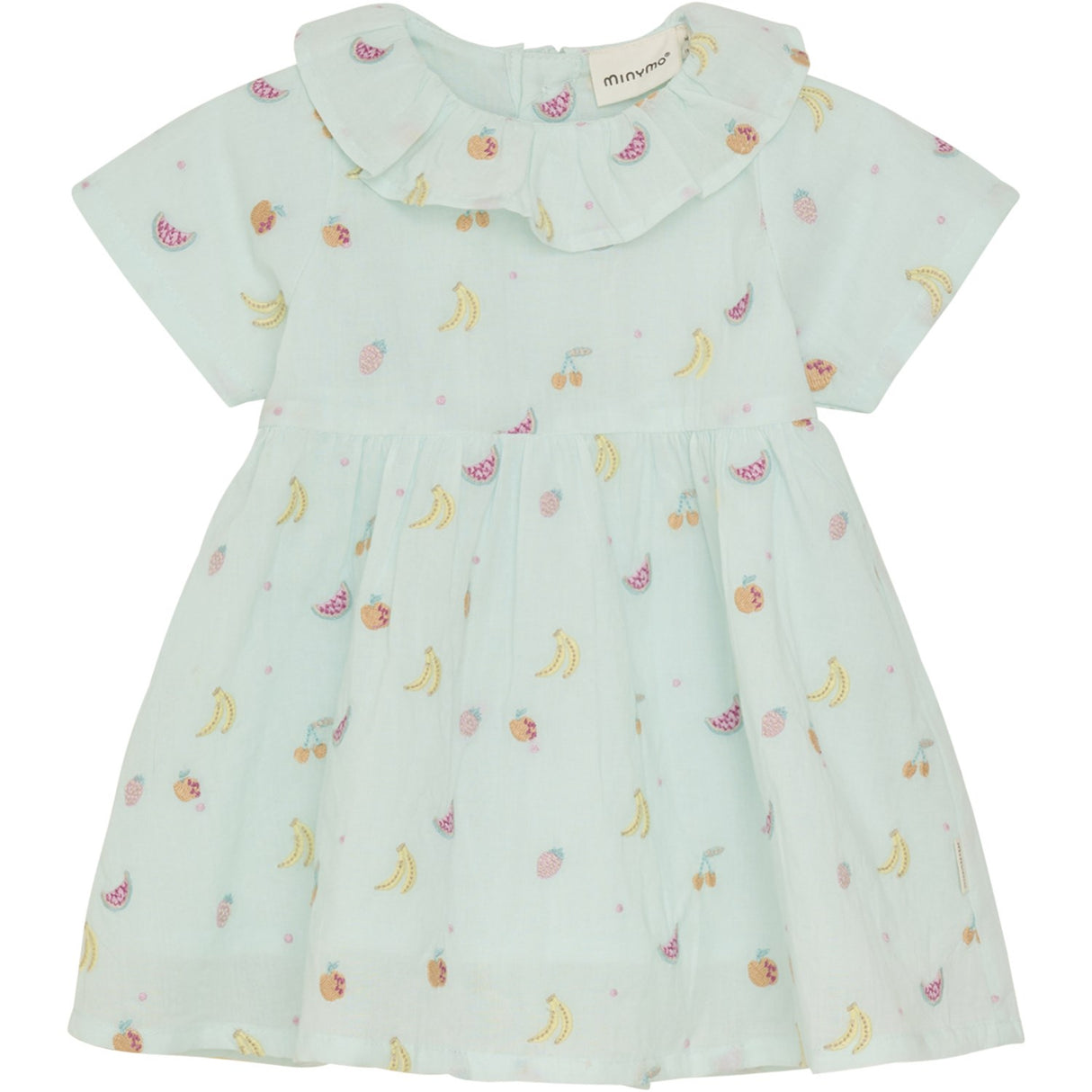 Minymo Wan Blue Kjole Broderi