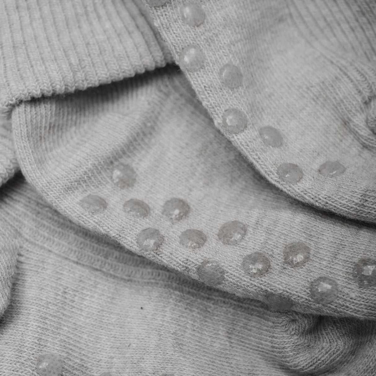 Minymo Light Grey Melange Baby Rib Sokker 2-Pakning