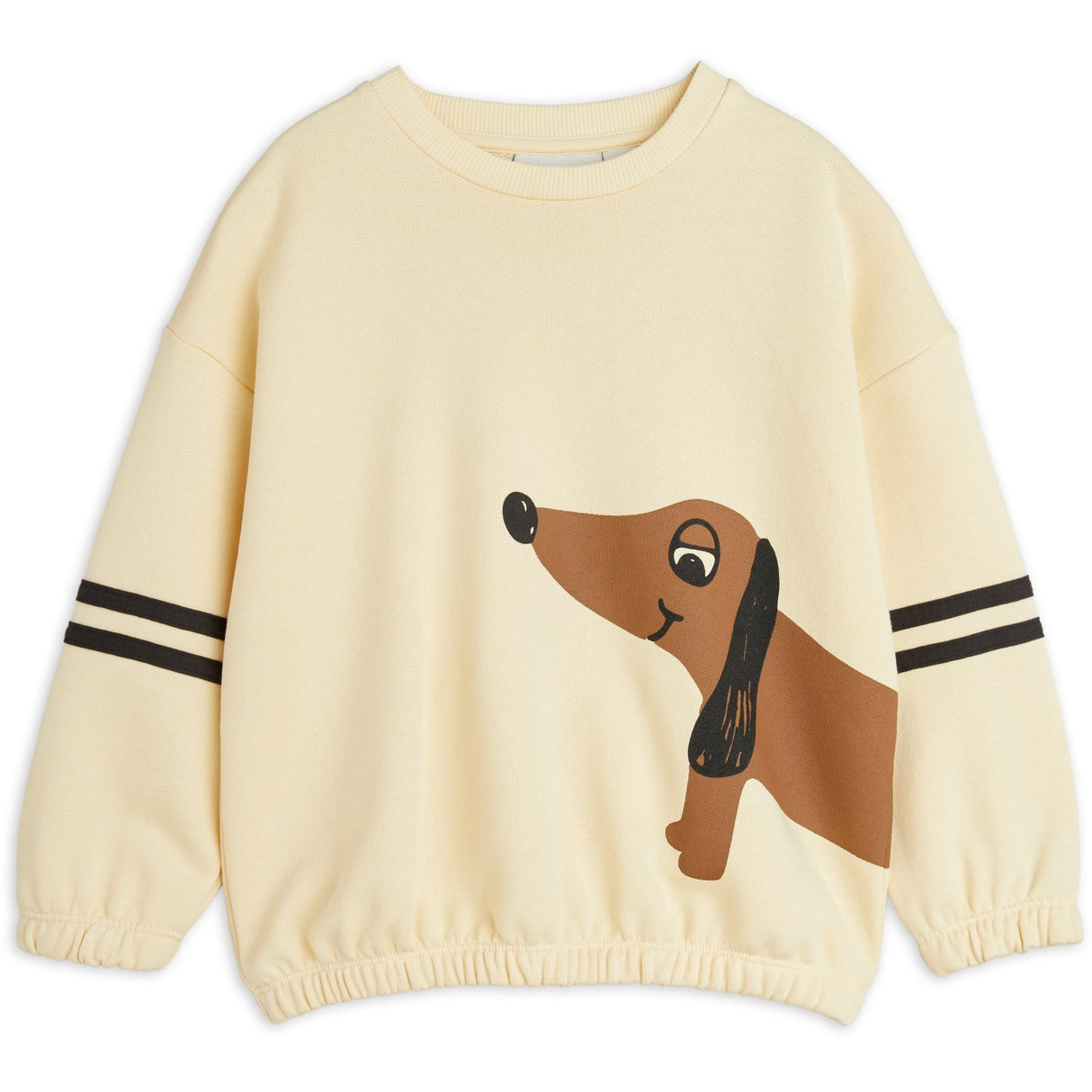 Mini Rodini Beige Dog Stripes Collegegenser
