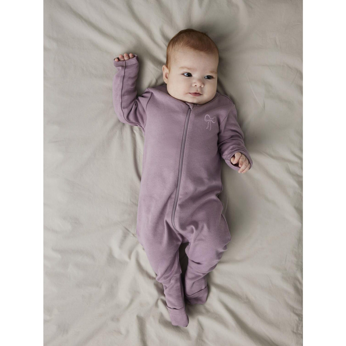 Name It Barely Pink Nattdrakt 2-pakning Zip Pink Bow Noos