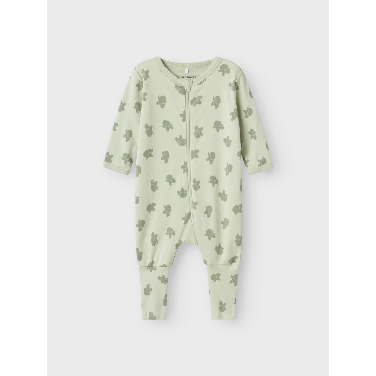 Name It Sea Foam Nattdrakt 2-pakning Zip Sea Elephant Noos