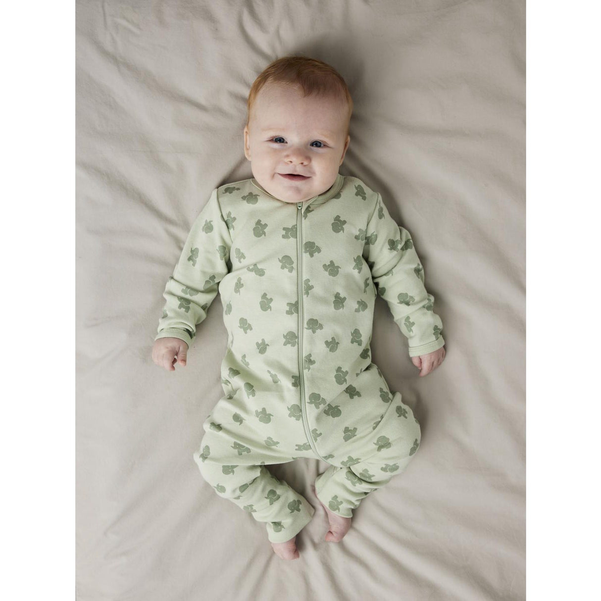 Name It Sea Foam Nattdrakt 2-pakning Zip Sea Elephant Noos