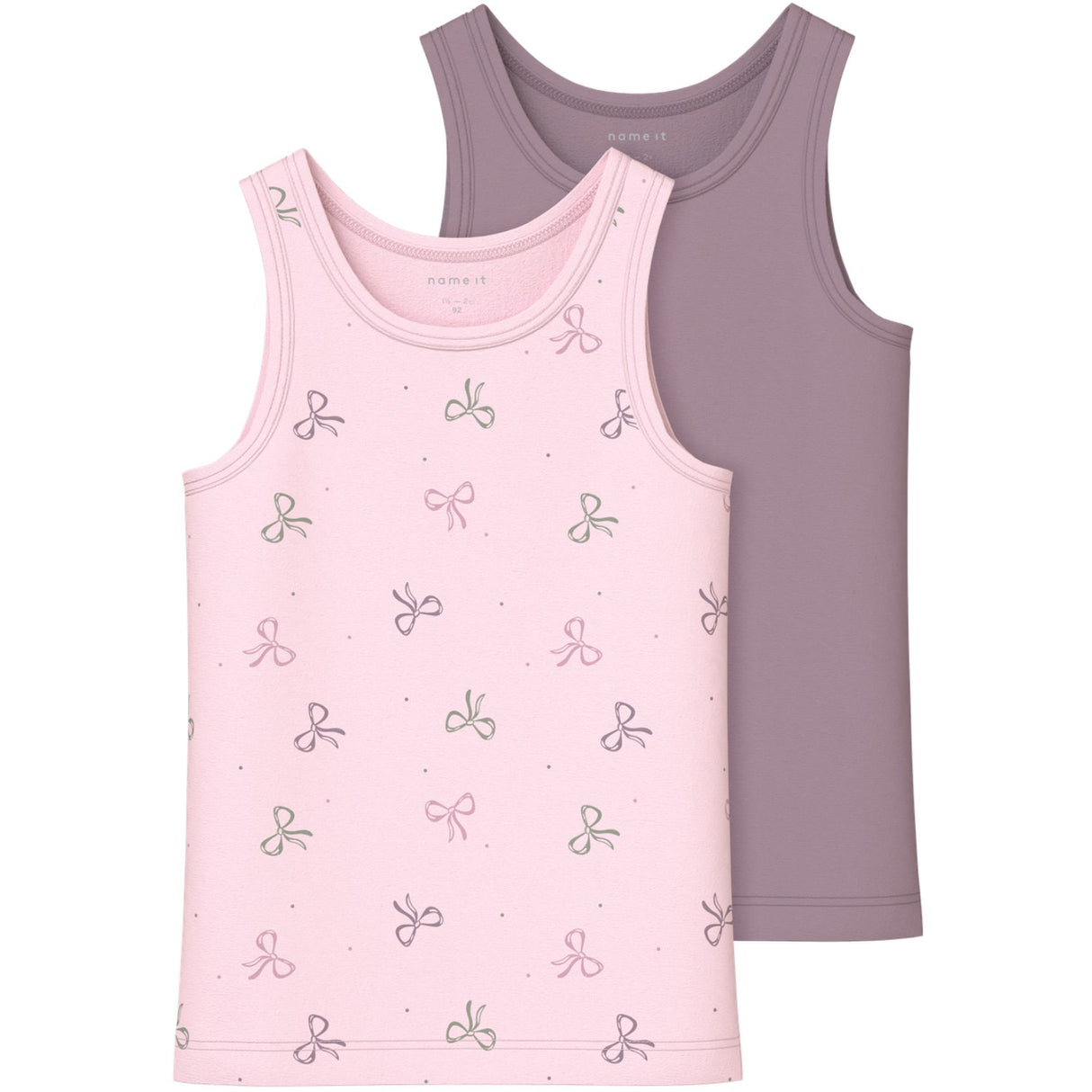 Name It Barely Pink Tank Topp 2-pakning Barely Pink Bow Noos