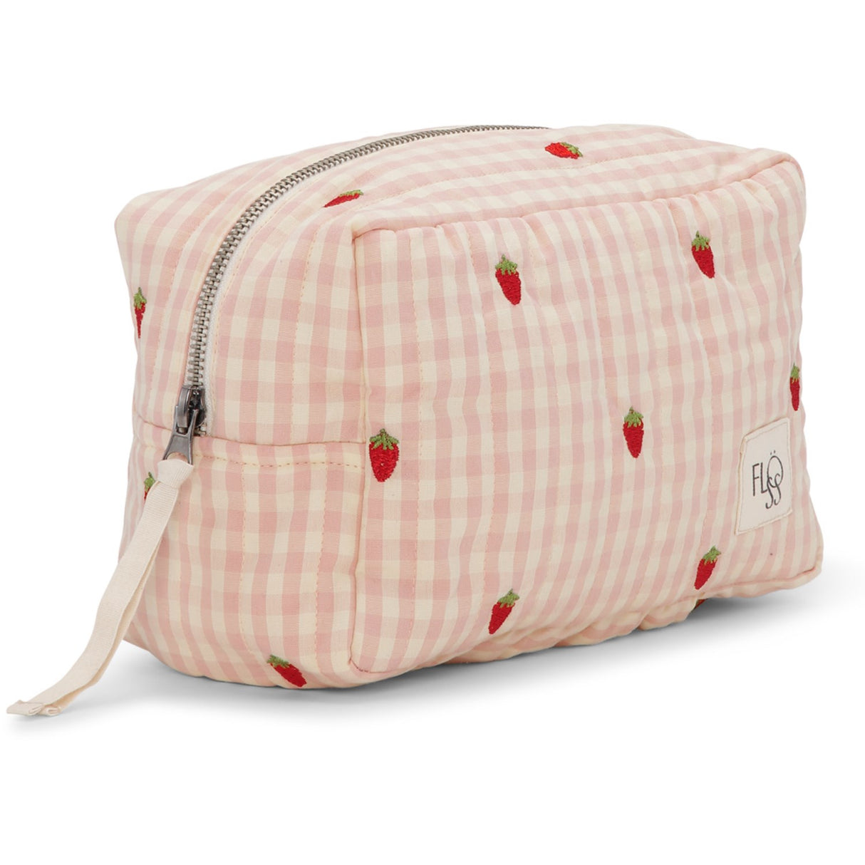 Flöss Pink Berry Gingham Dolly Liten Toalettmappe