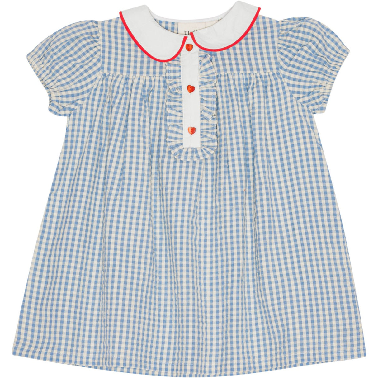 Flöss Blue/Soft White Gingham Kjole