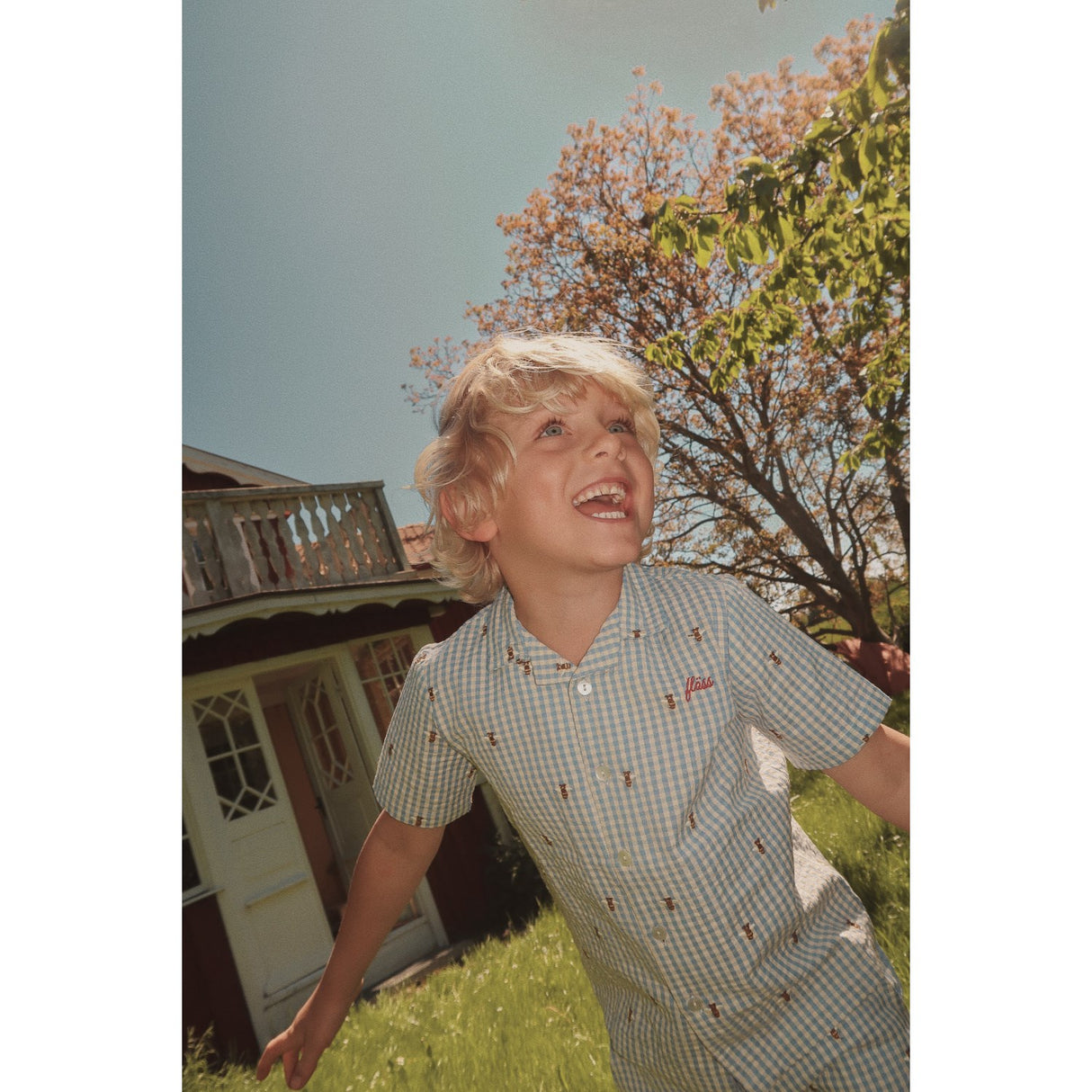 Flöss Bee Gingham Oliver Skjorte