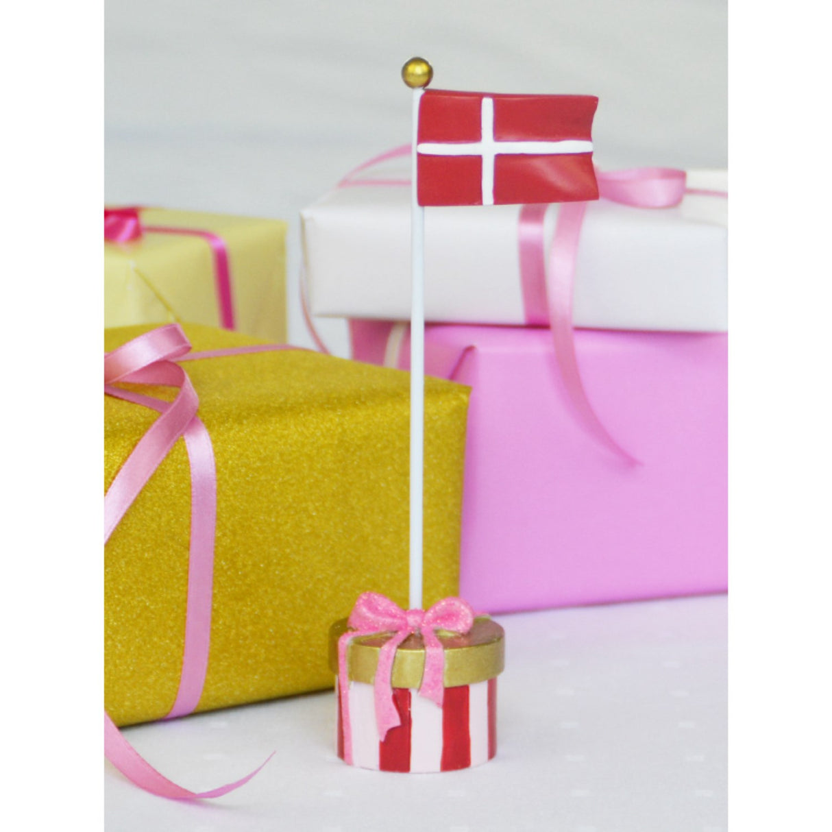 Kids by Friis Bordflagg Stor Pakke i Rosa og Rødt