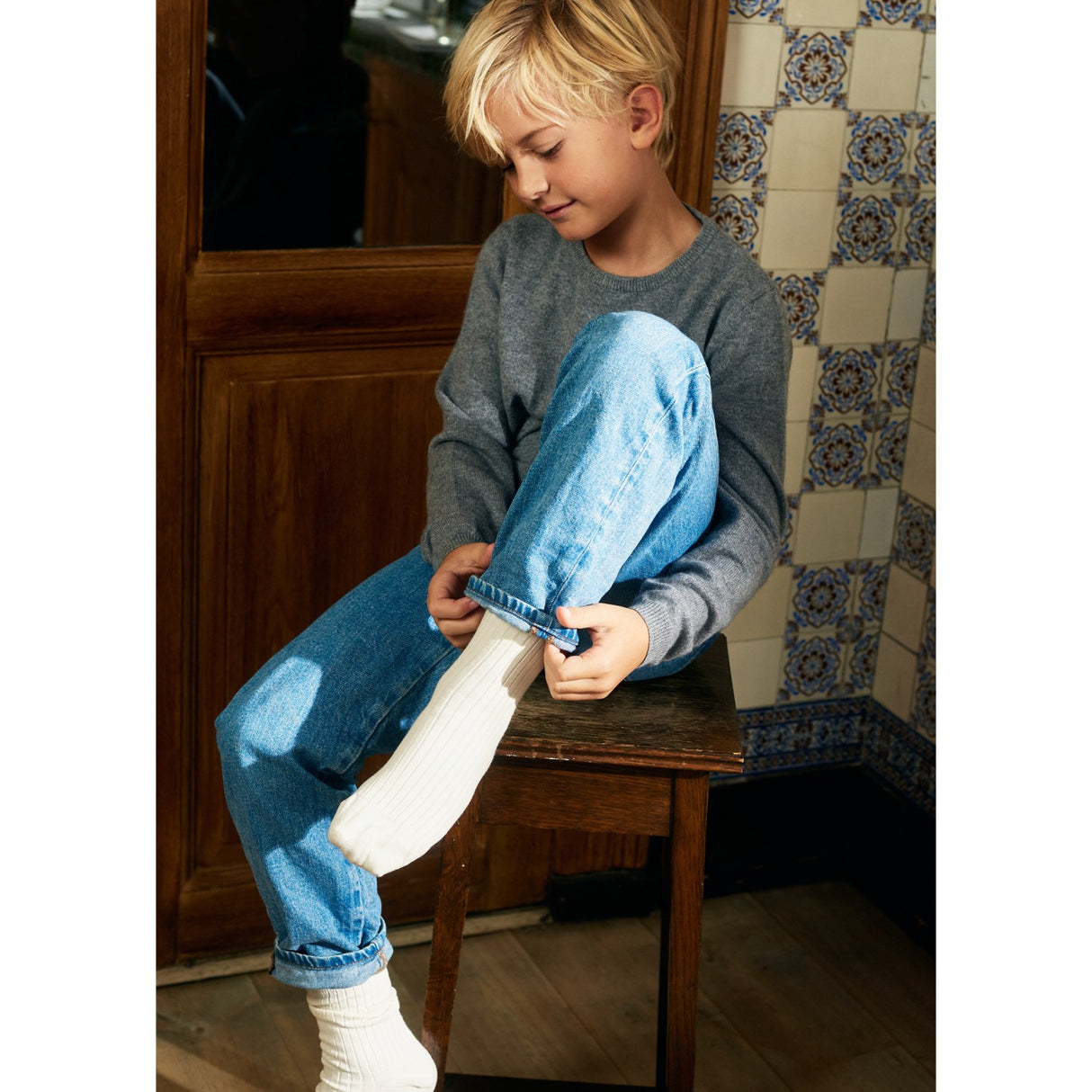 HOLMM Derby Billy Cashmere Strikk Sweater