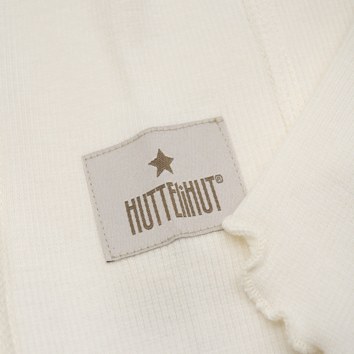 Huttelihut Antique White Balaclava Ribbe