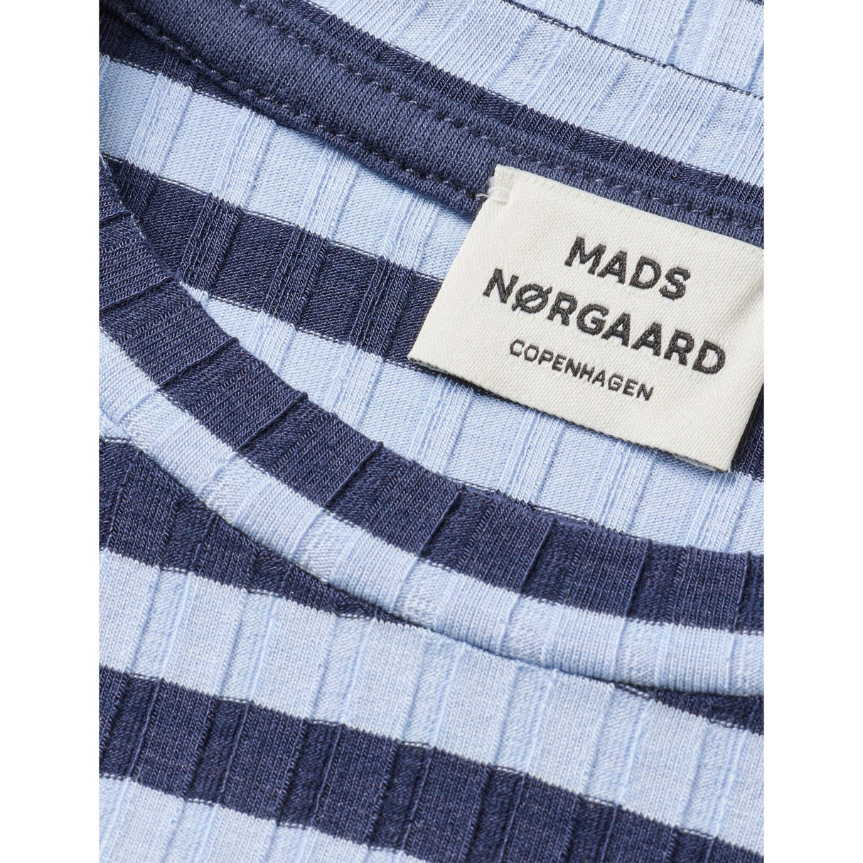 Mads Nørgaard Parisian Nigth/Cashmere Blå 5X5 Classic Stripe Talika Topp