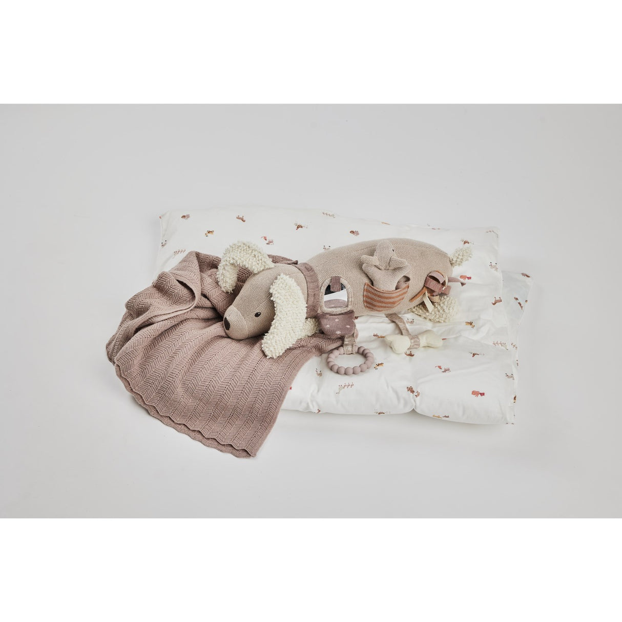 Smallstuff Pudder Babyteppe Fishbone Strikke