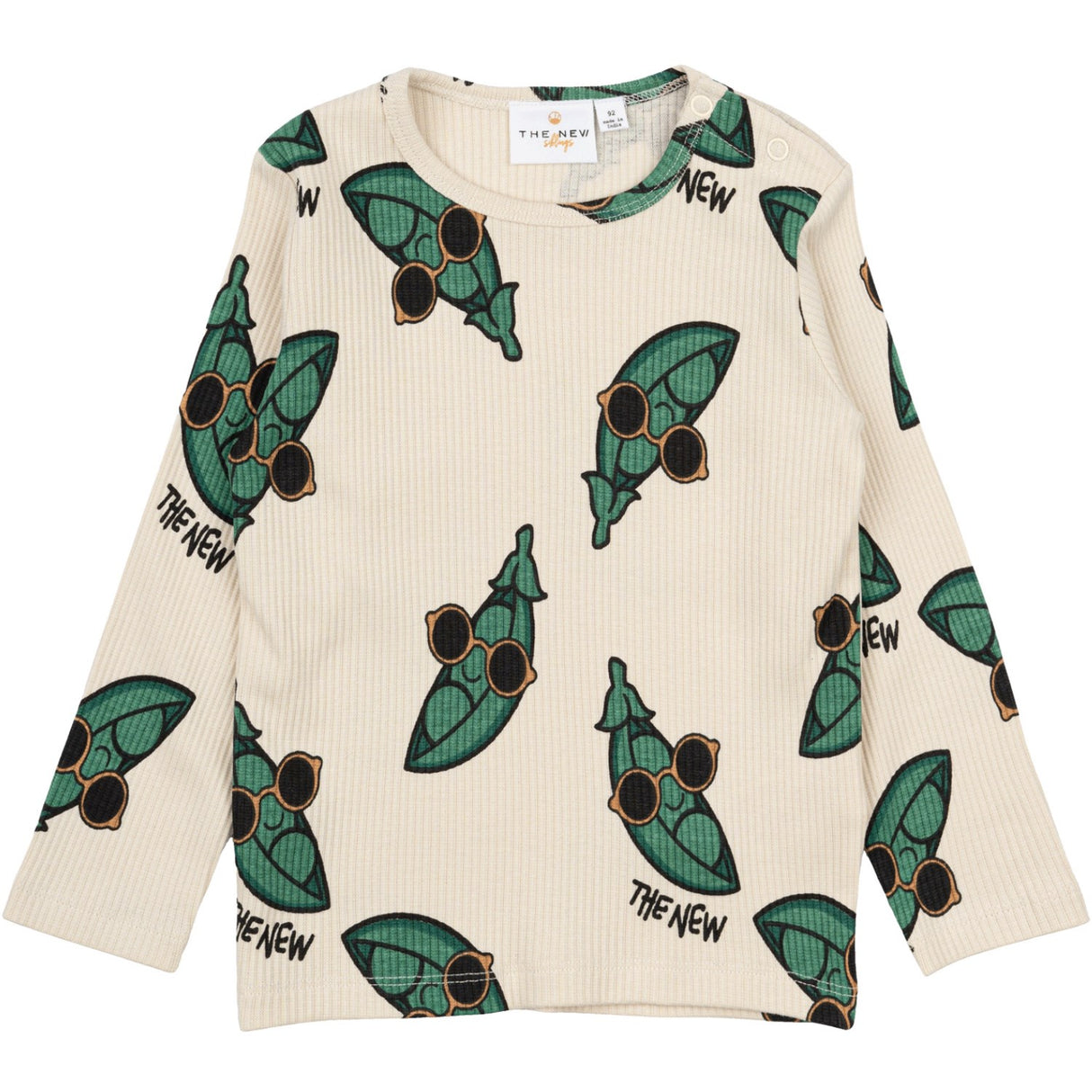 THE NEW Siblings White Swan AOP Nevi Rib Bluse