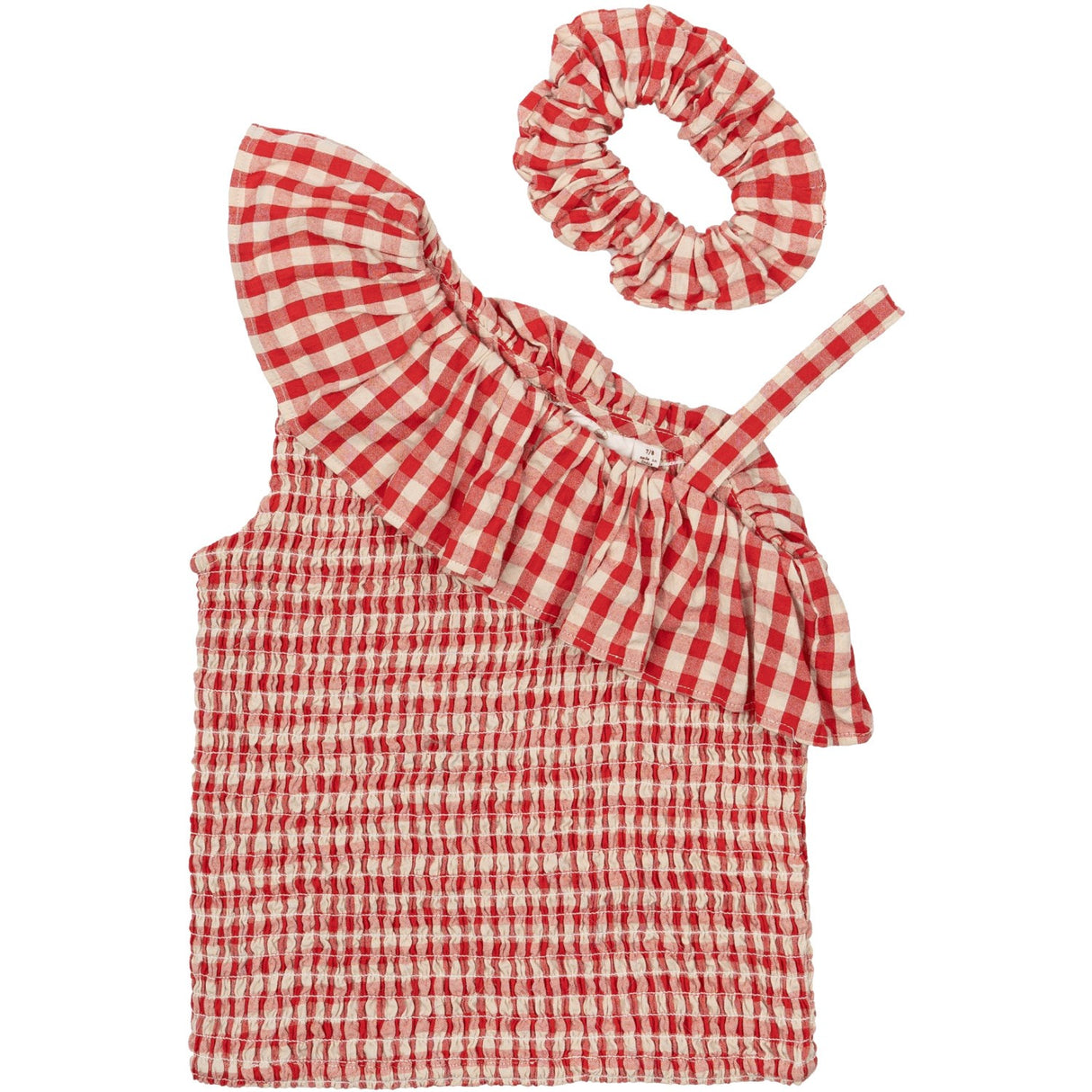 The New Poppy Red Check Nally Kort Topp