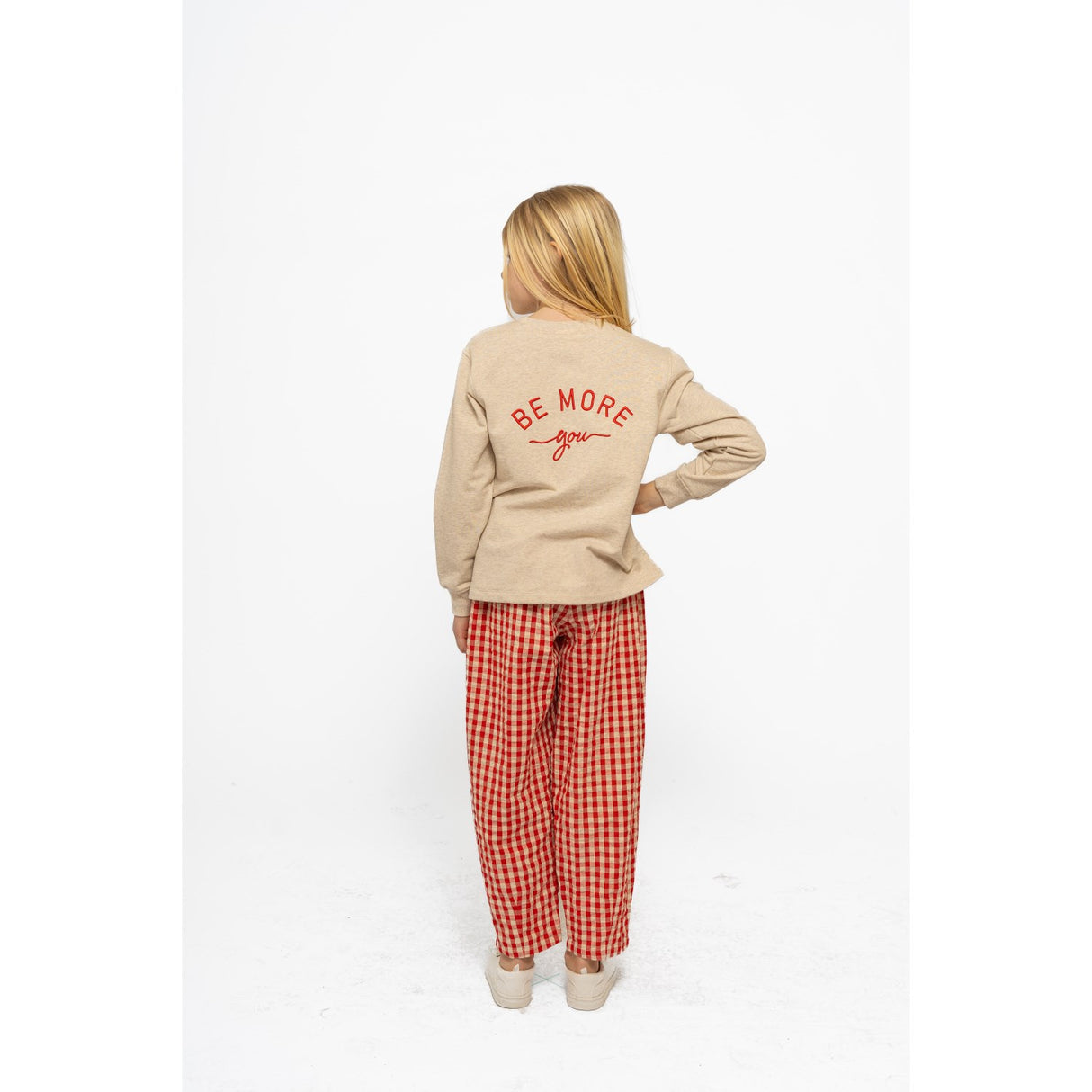 The New Poppy Red Check Nally Carrot Bukser