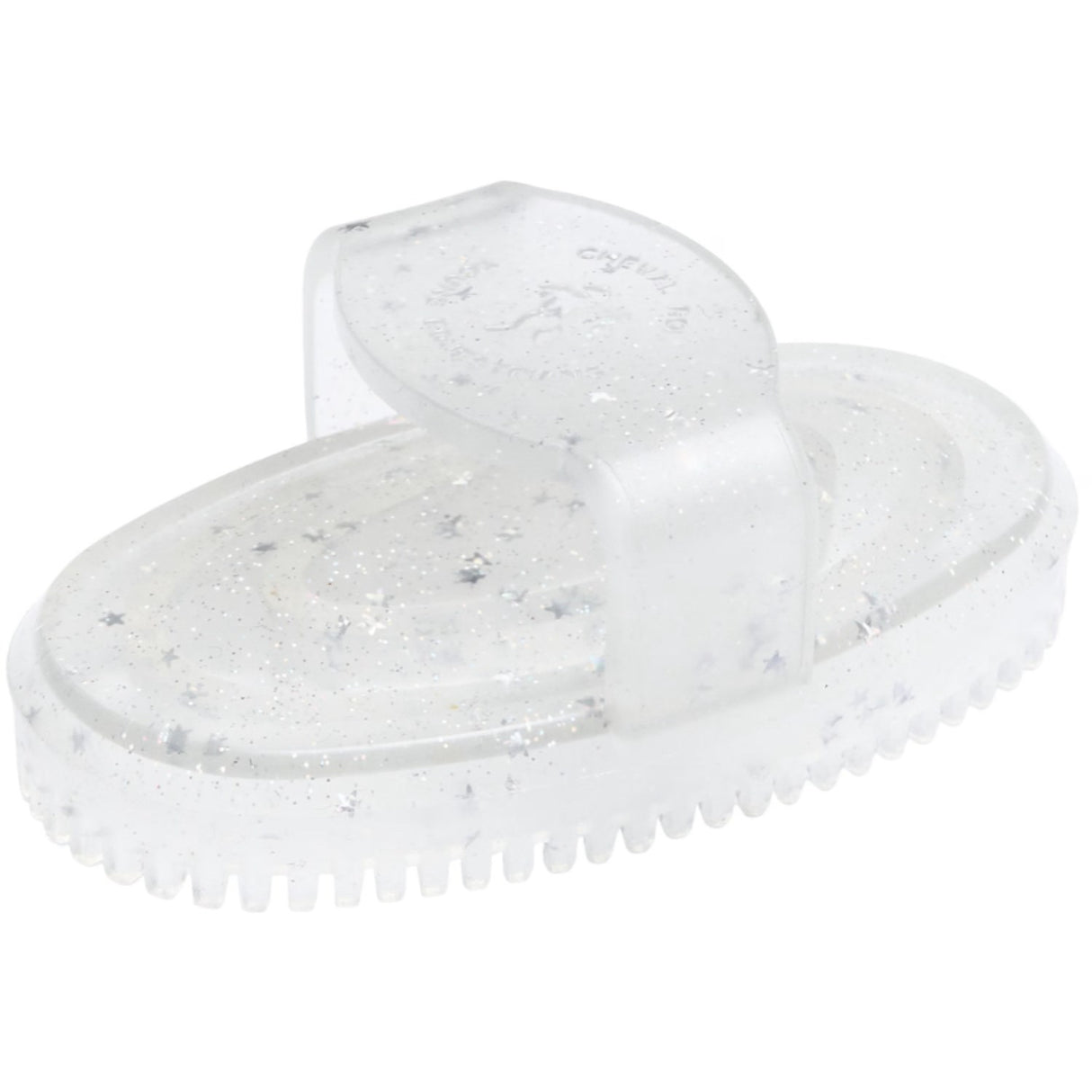 Cheval Roi Brush Hvit regnbue glitter