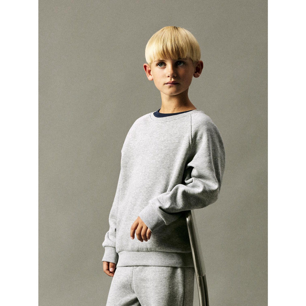 Name It Grey Melange Ohans Regular Collegegenser