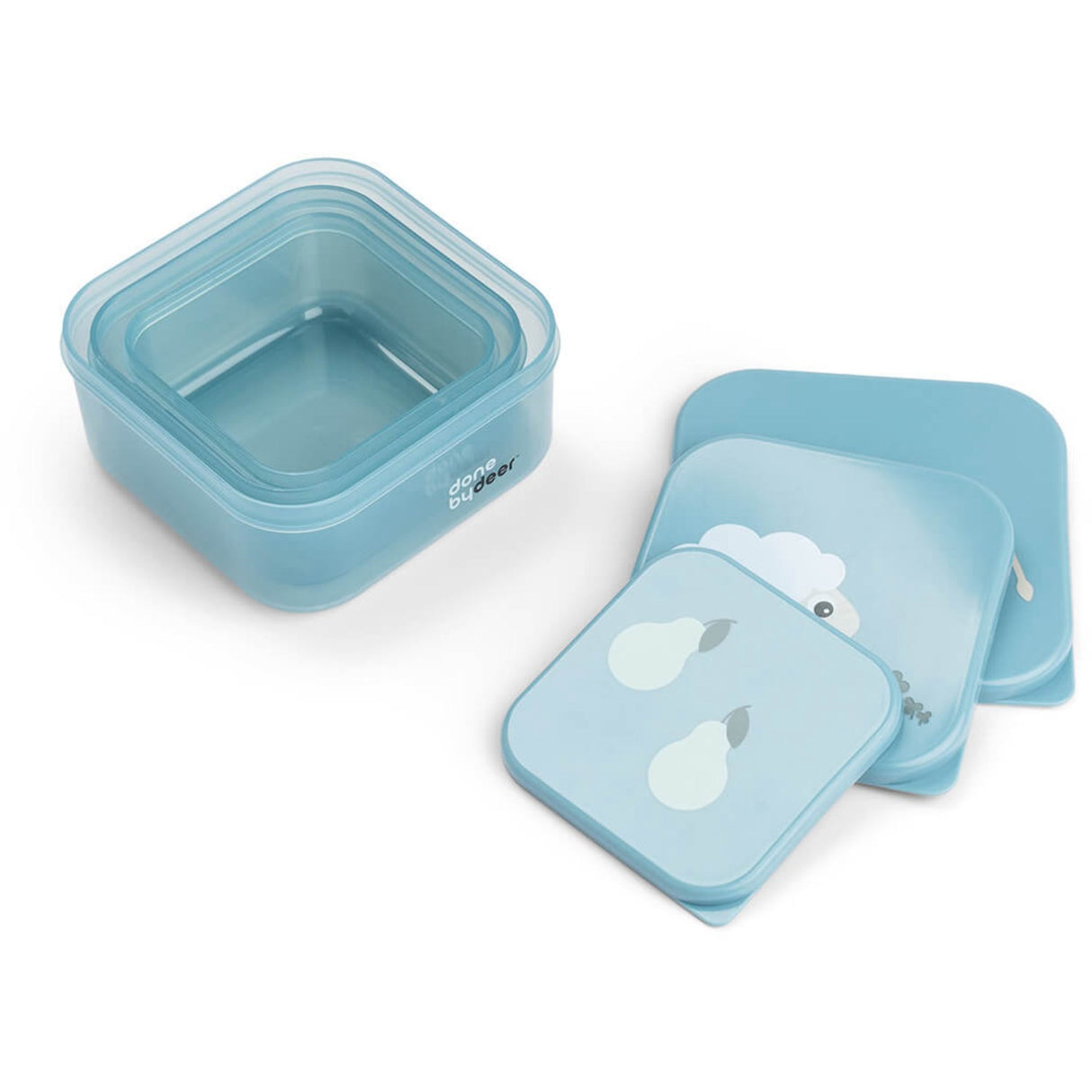 DonebyDeer Blue Snack Box Sett med 3 stk. Liten gård