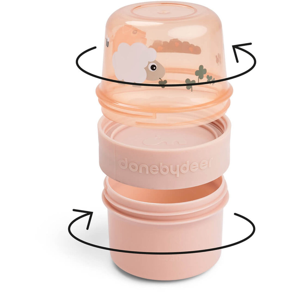 DonebyDeer Powder To go 2-veis snack bøtte S Tiny farm