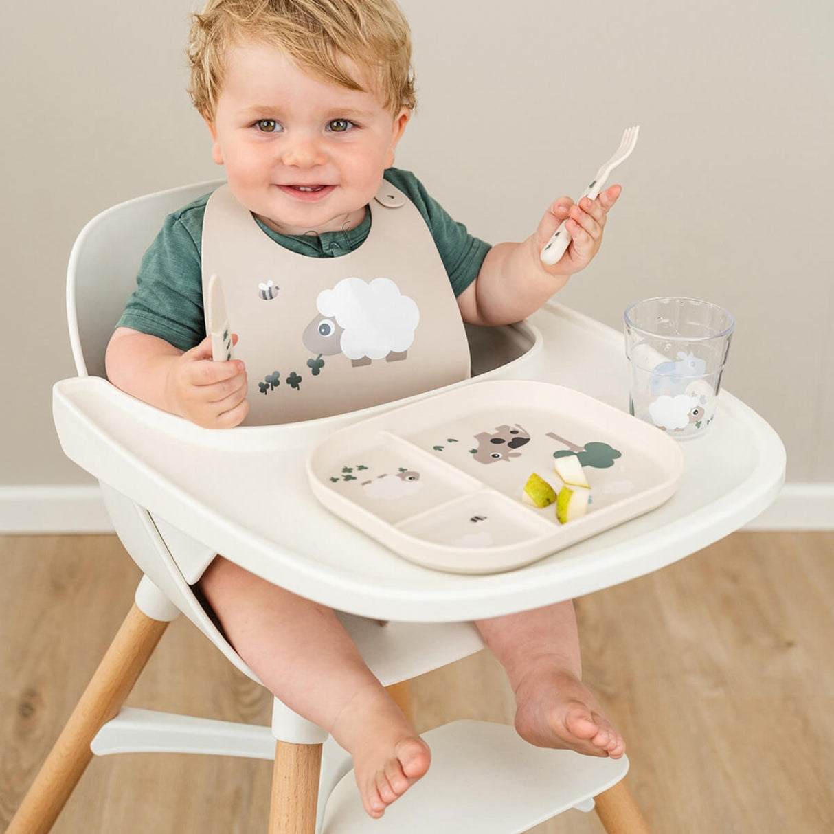 DonebyDeer Sand Foodie Delt tallerken Tiny farm