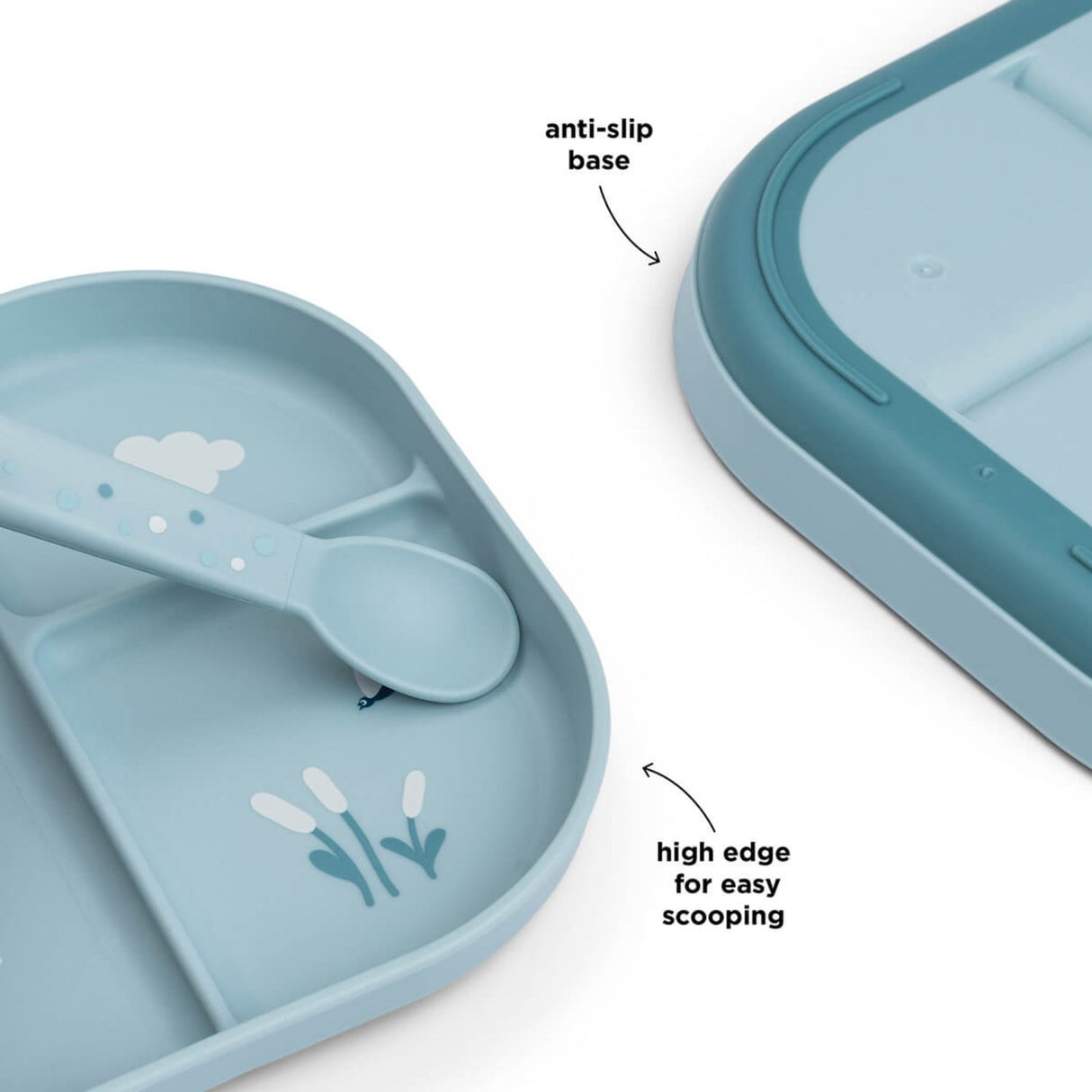 DonebyDeer Blue Foodie Delt Tallerken Elphee