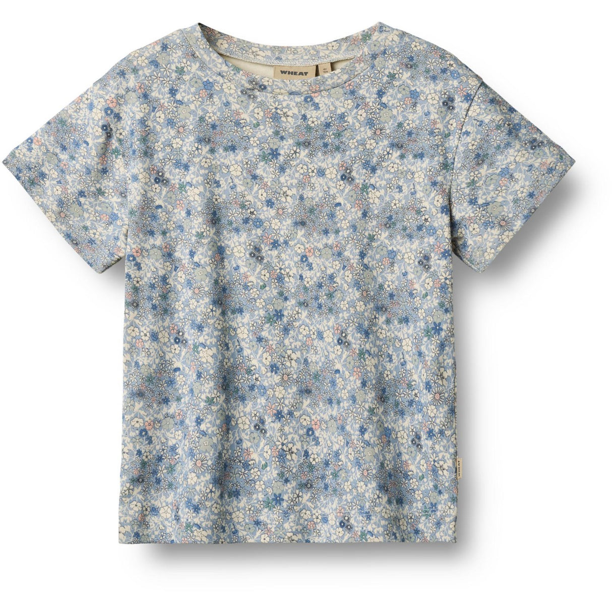 Wheat Blue Summer Flowers T-Skjorte S/S Ella
