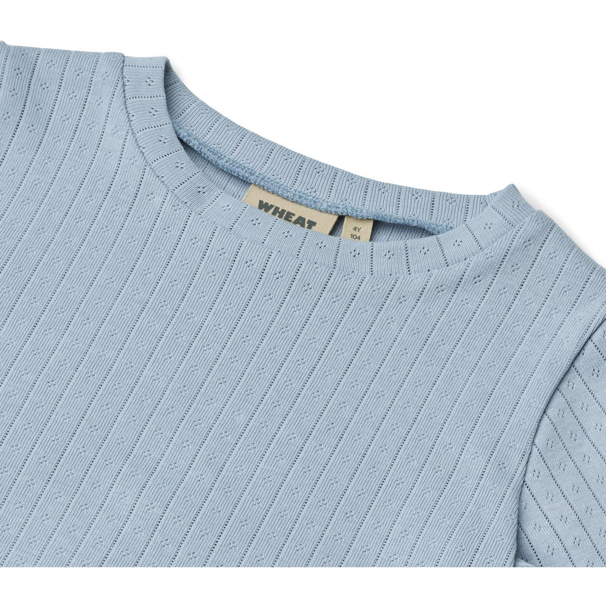 Wheat Morning Sky Rib T-Skjorte S/S Irene