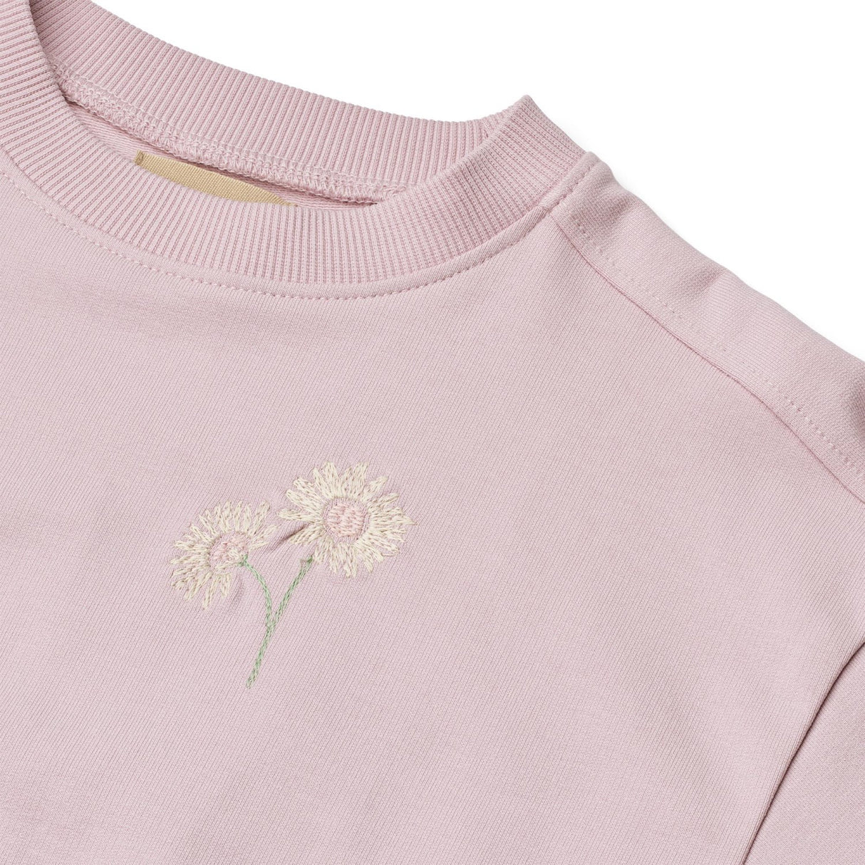 Wheat Lavender Mist Collegegenser L/S Embroidery Eliza