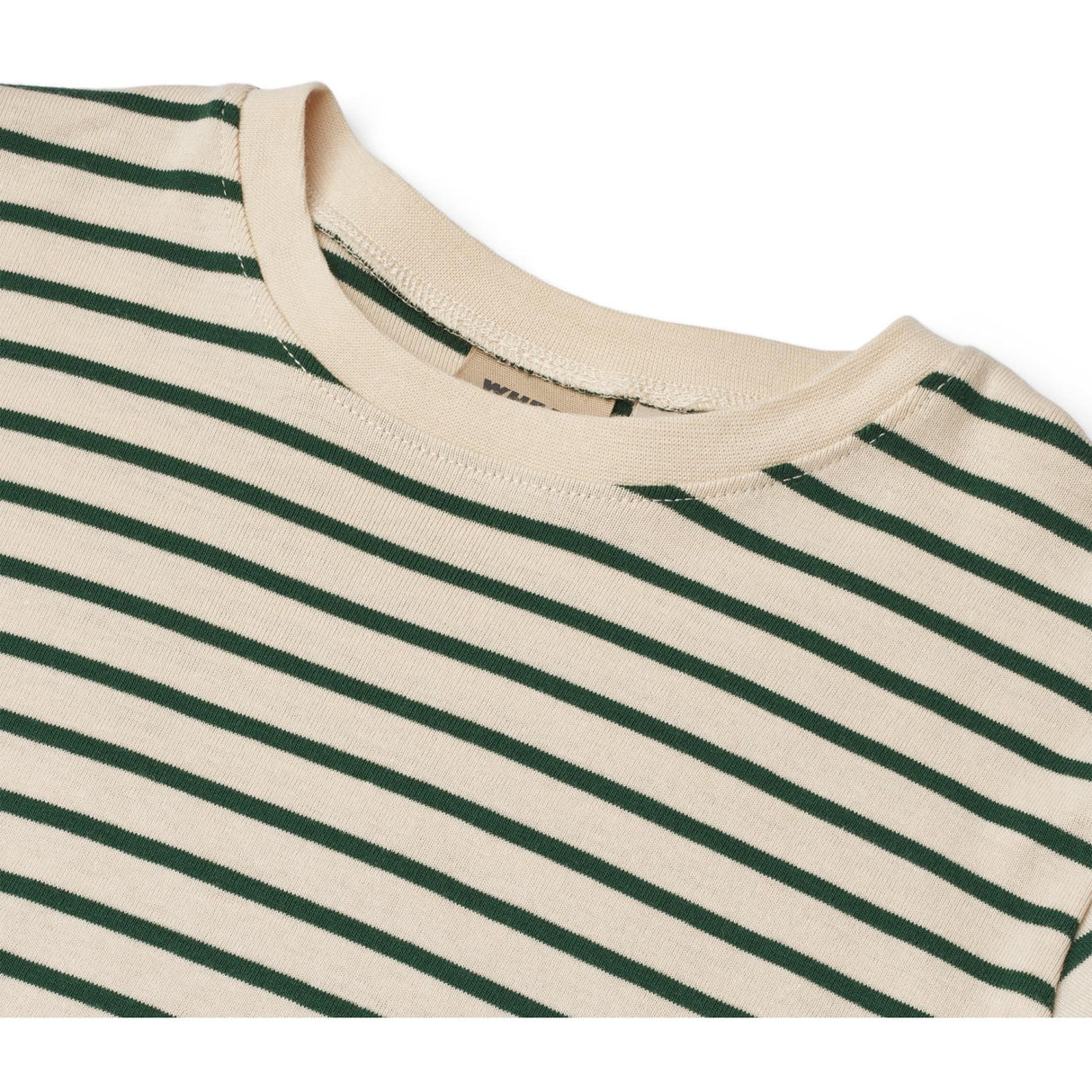 Wheat Green Stripe T-Skjorte S/S Fabian