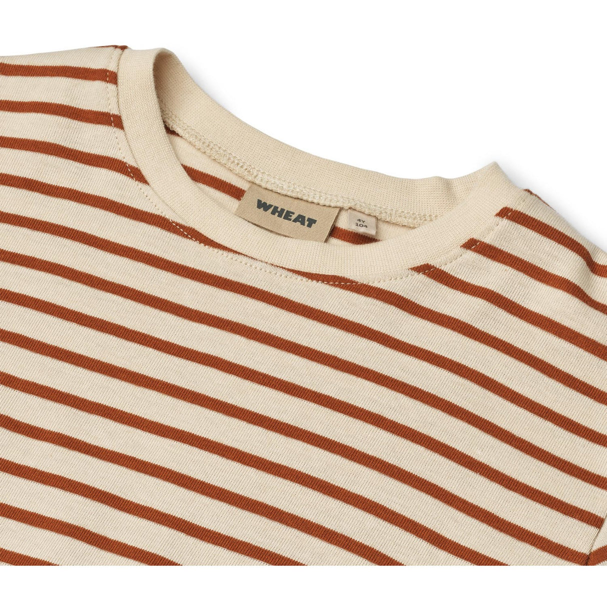 Wheat Warm Caramel Stripe T-Skjorte S/S Fabian