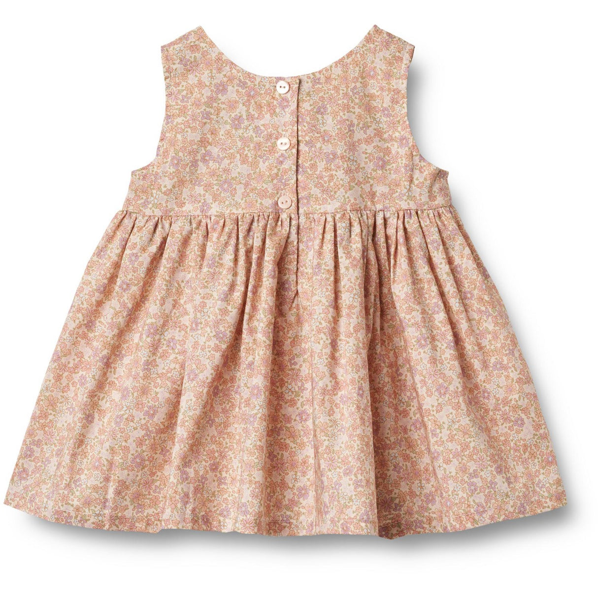 Wheat Lilac Flowers Pinafore Wrinkles Sienna