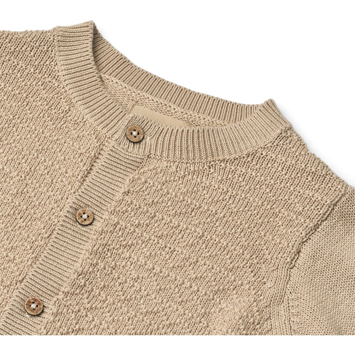 Wheat Soft Sand Strikk Cardigan Bjørn