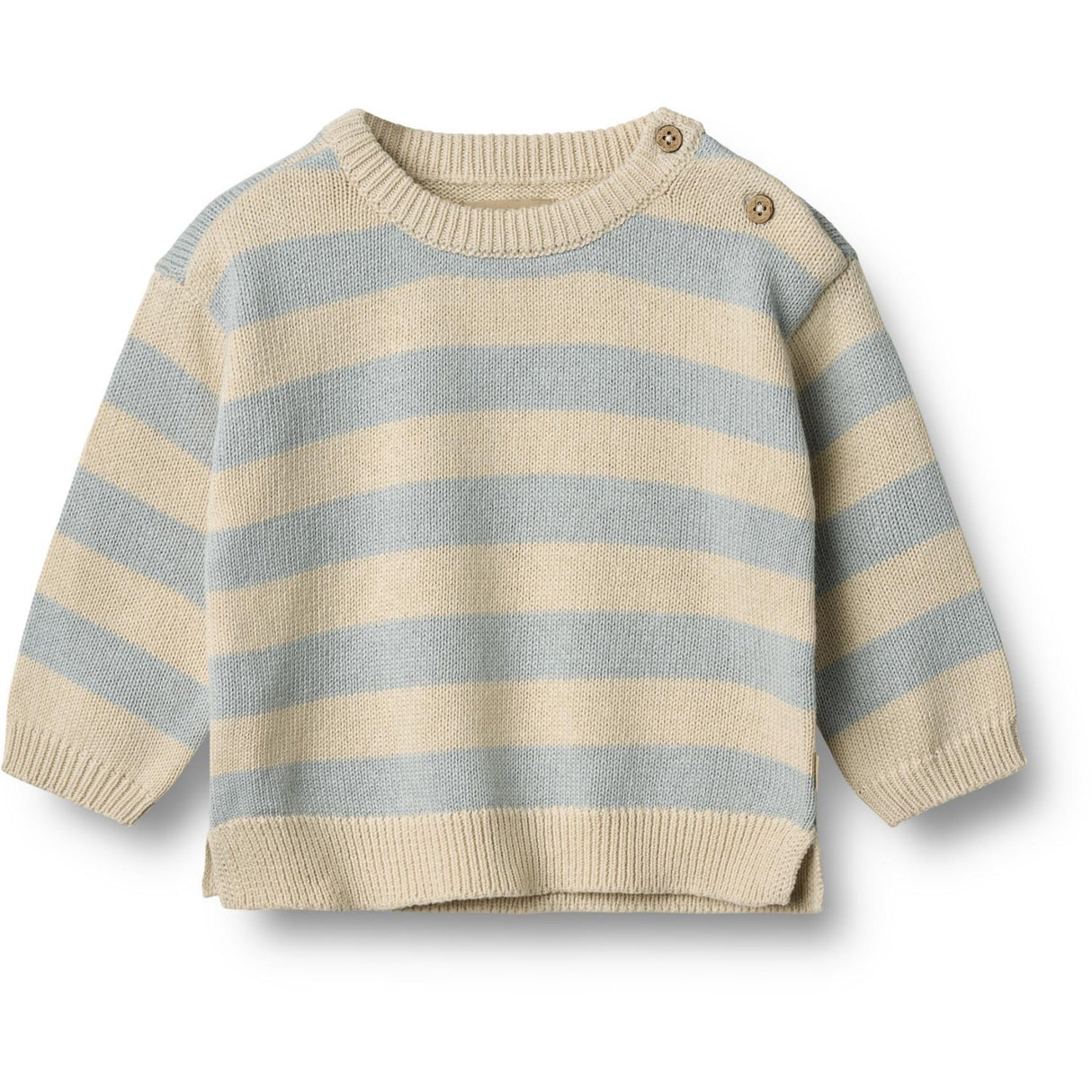 Wheat Blue Stripe Strikk Pullover Morgan