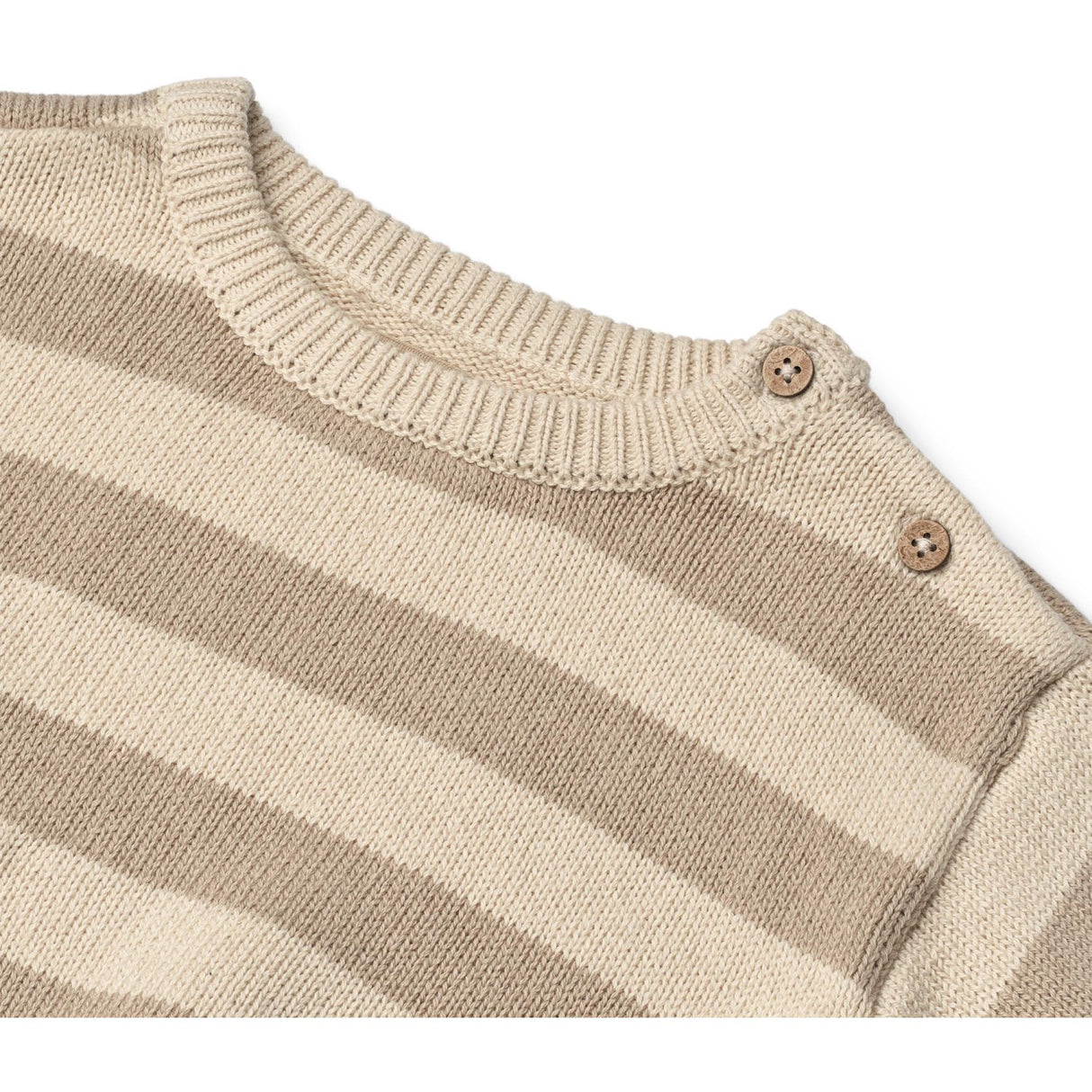 Wheat Beige Stripe Strikk Pullover Morgan