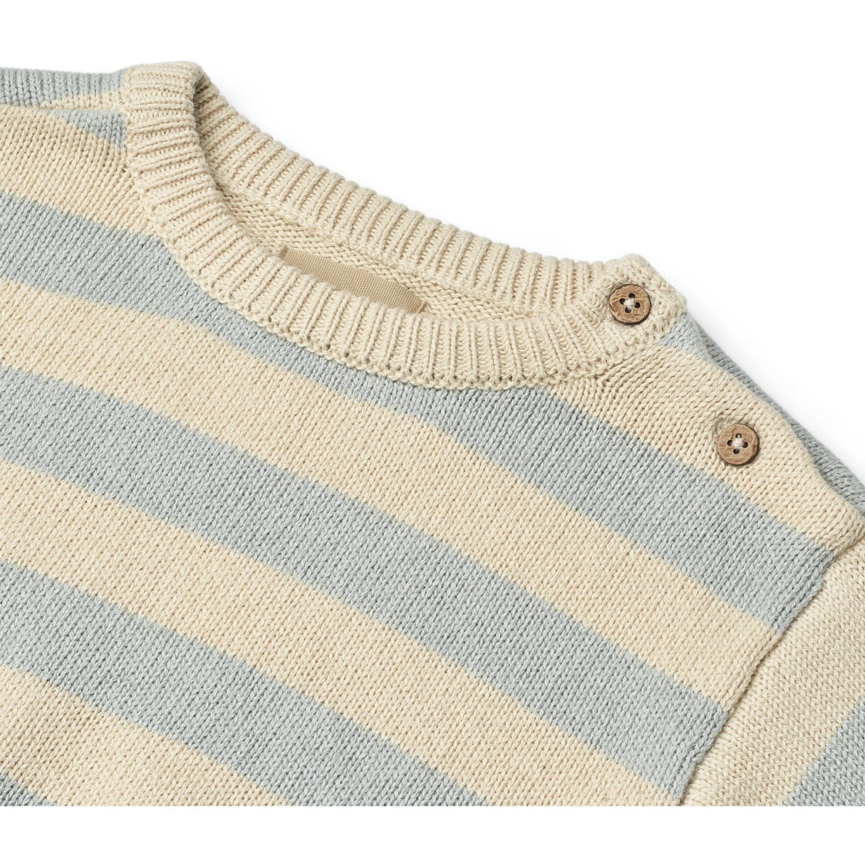 Wheat Blue Stripe Strikk Pullover Morgan