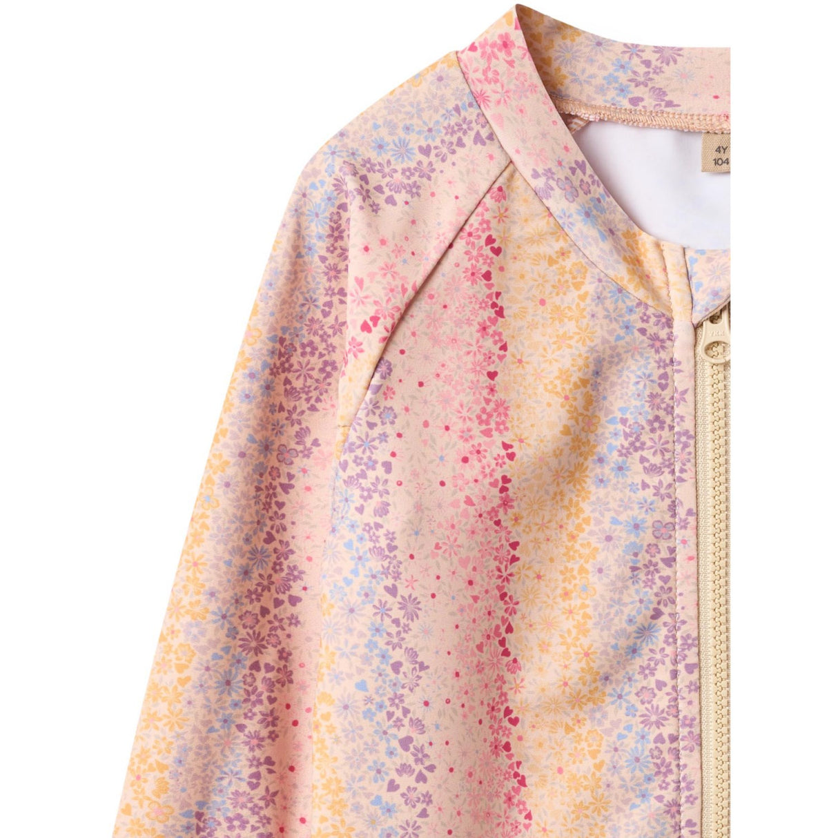 Wheat Multi Rainbow Swim T-Skjorte L/S Zip Ada