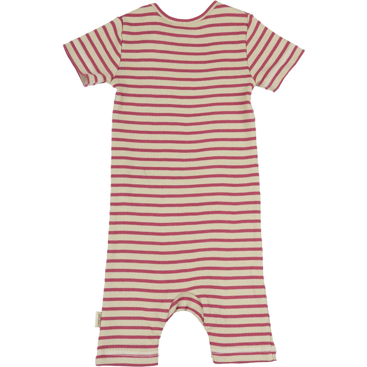 Petit Piao Light Berry/Dark Off White Sommerdress S/S Modal Striped