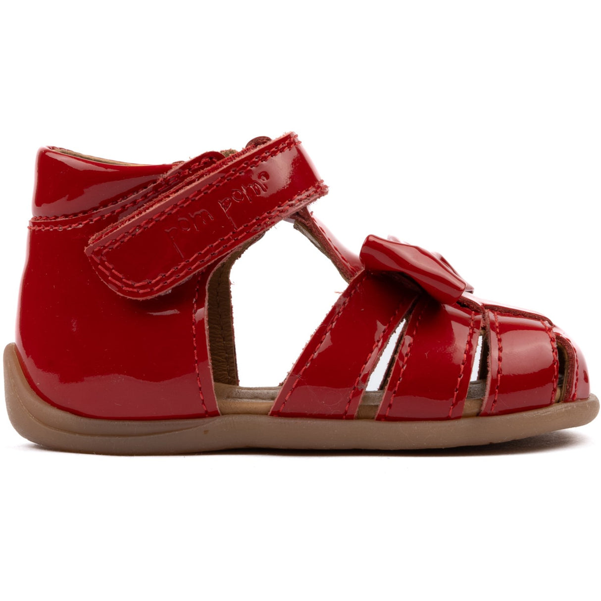 Pom Pom Red Patent Starters™ Bue Borrelås Sandal