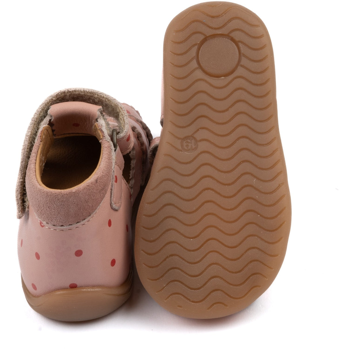 Pom Pom Old Rose Dot Starters™ Scallop Borrelås Sandal