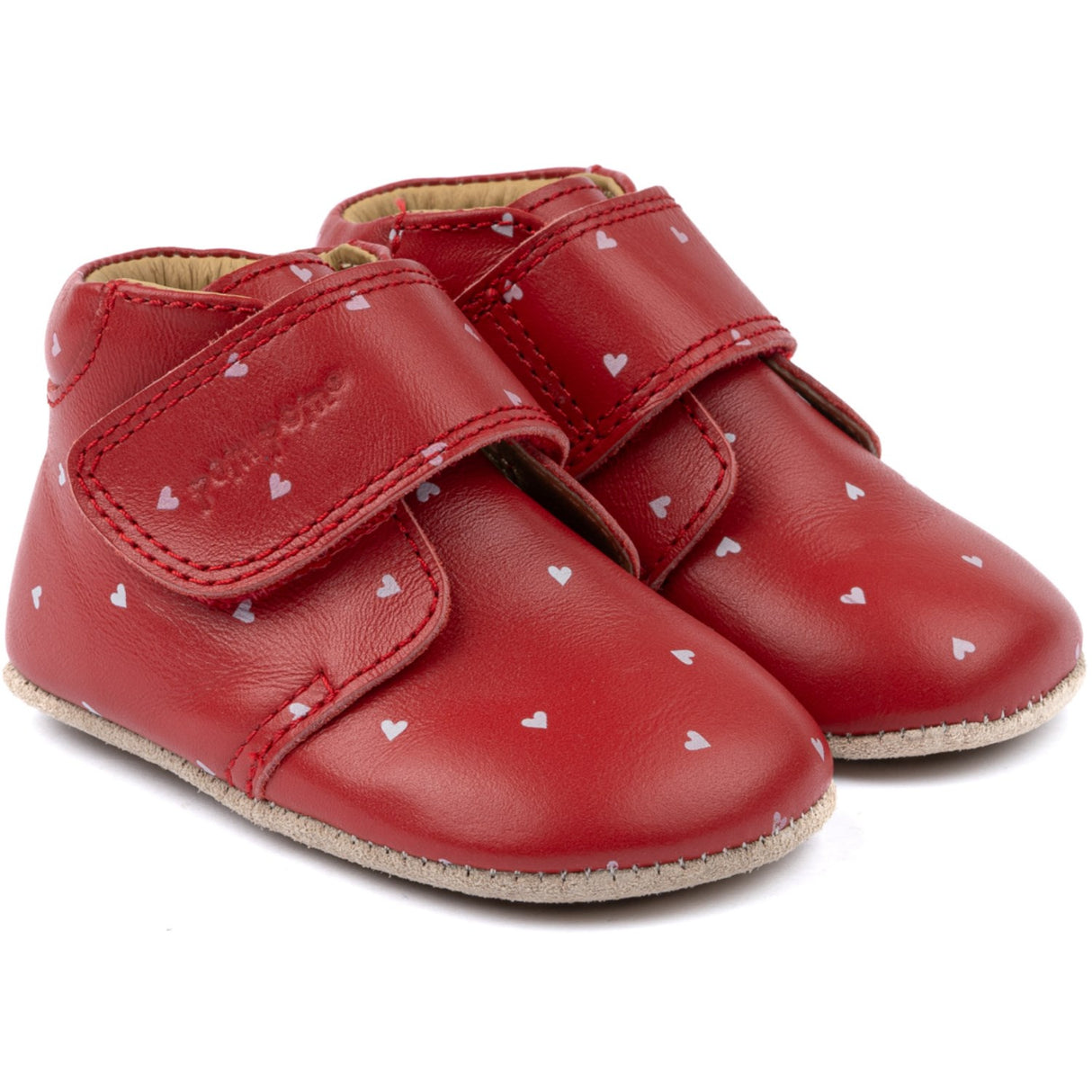 Pom Pom Heart Beginners™ Sko Borrelås Print