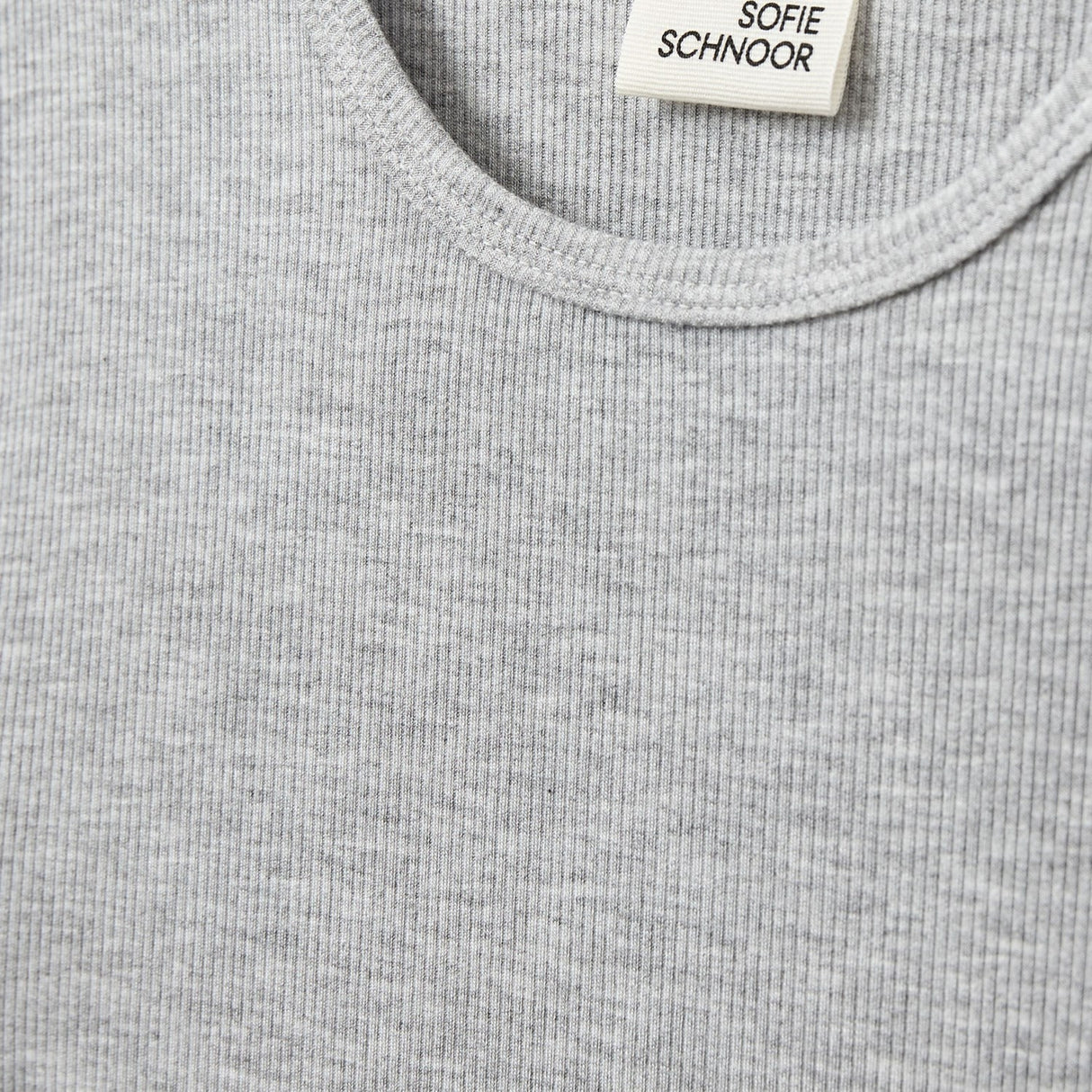 Sofie Schnoor Grey Mel Nataliasy Rib T-Skjorte
