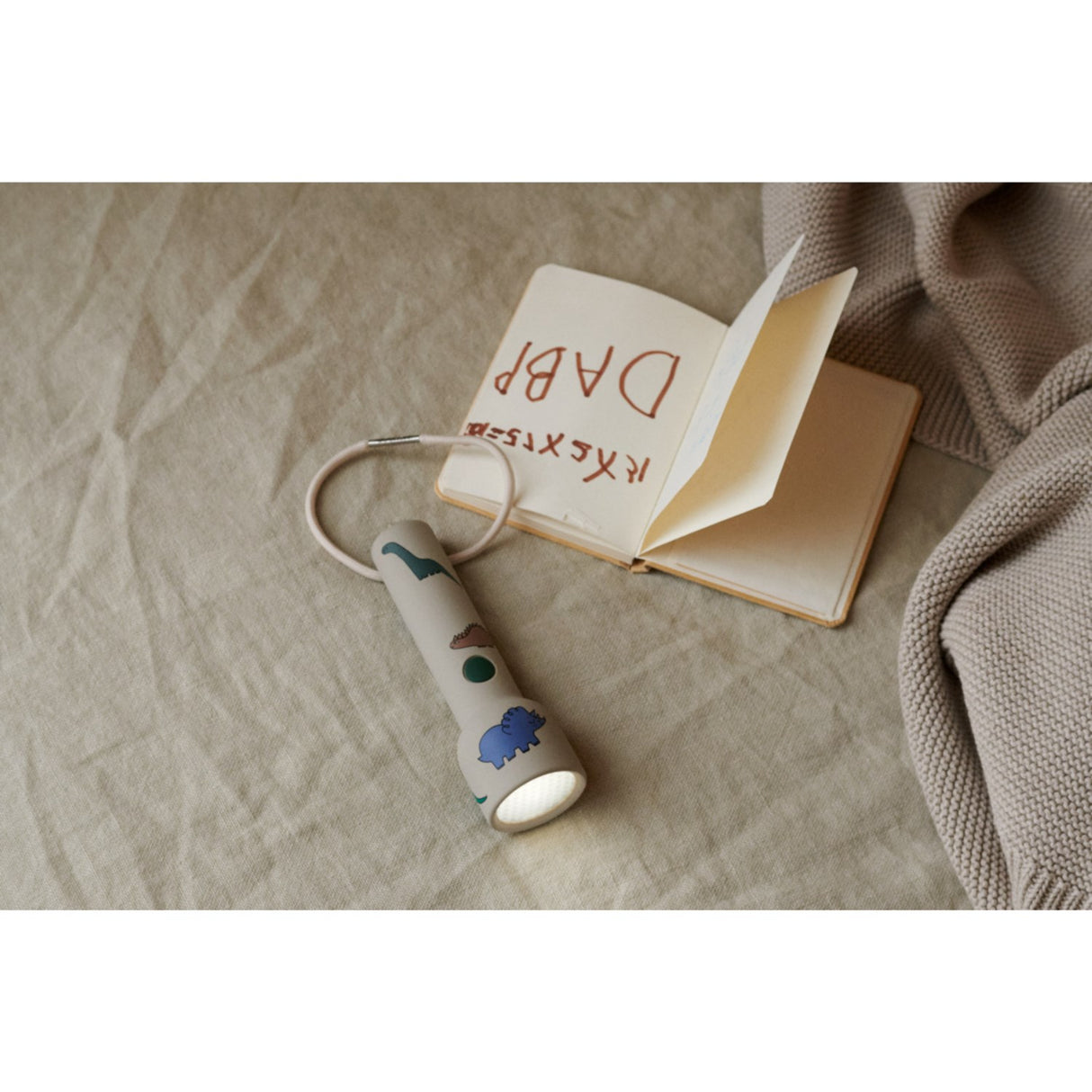 LIEWOOD Dinosaurs / Mist Gry Printed Lommelykt