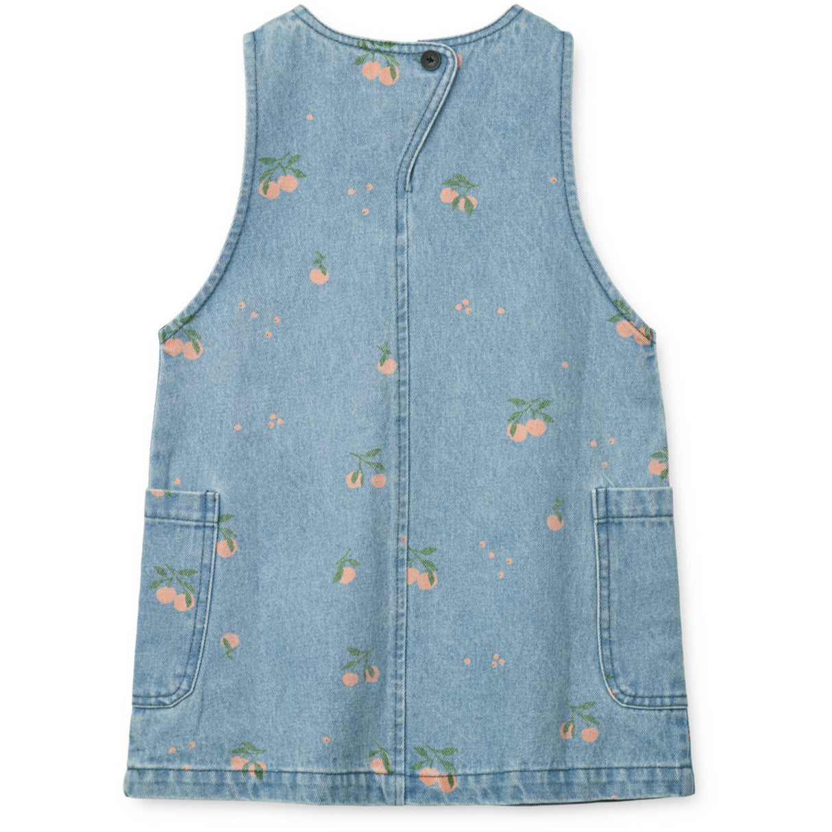 LIEWOOD Peach / Lys Blue Denim Angelica Printed Denim Kjole